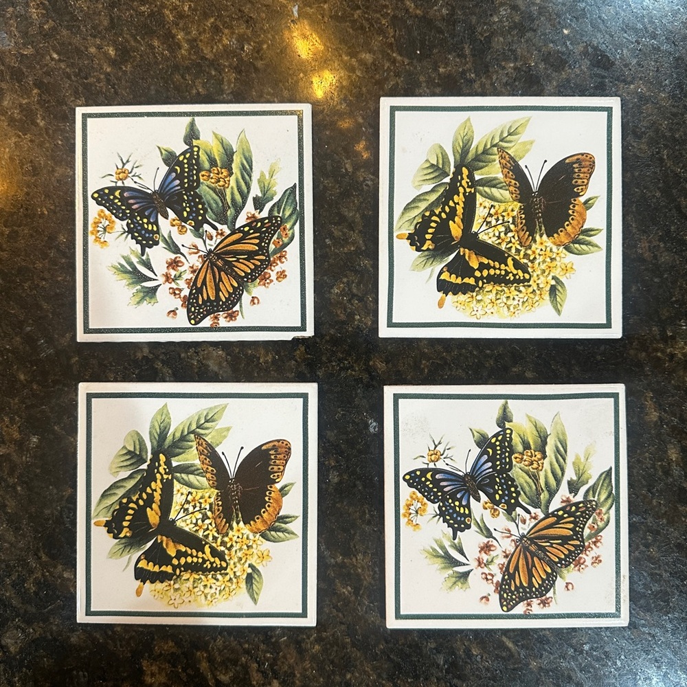 Butterfly Coasters Set of 4